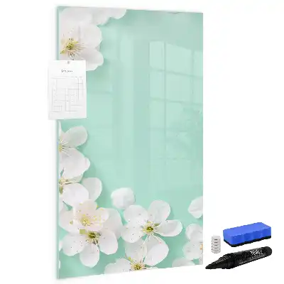 Magnetisk tørreslette-tavle med blomstrende blomstermotiv