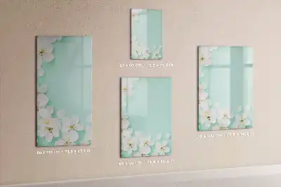 Magnetisk tørreslette-tavle med blomstrende blomstermotiv