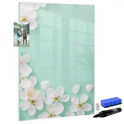 Magnetisk tørreslette-tavle med blomstrende blomstermotiv