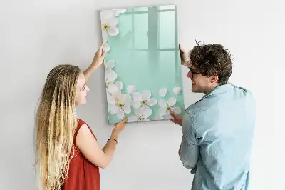 Magnetisk tørreslette-tavle med blomstrende blomstermotiv