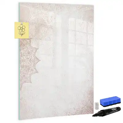 Magnetisk whiteboard med mandala-motiv