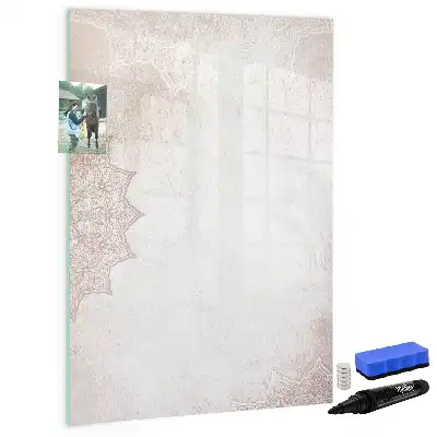 Magnetisk whiteboard med mandala-motiv