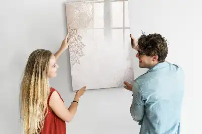 Magnetisk whiteboard med mandala-motiv