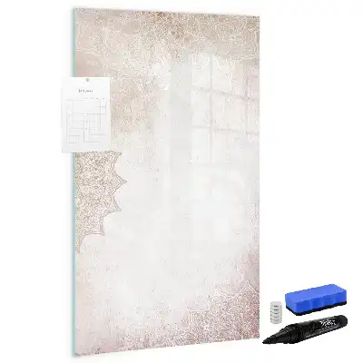 Magnetisk whiteboard med mandala-motiv