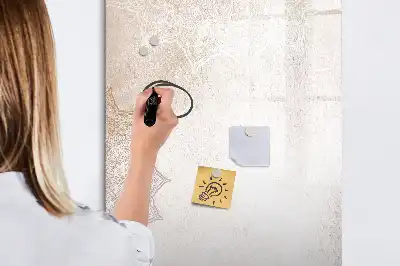 Magnetisk whiteboard med mandala-motiv