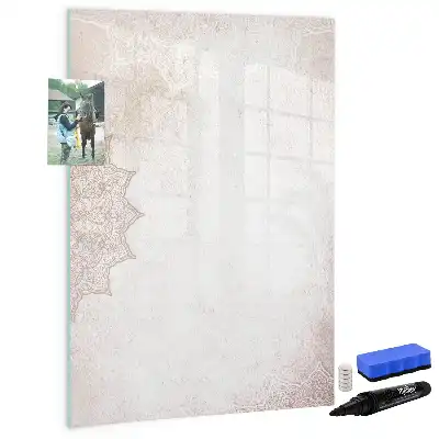 Magnetisk whiteboard med mandala-motiv