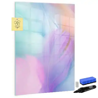 Magnetisk whiteboard i pastelfjer-design