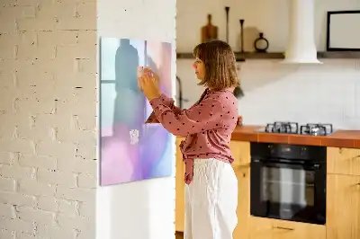 Magnetisk whiteboard i pastelfjer-design