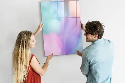 Magnetisk whiteboard i pastelfjer-design