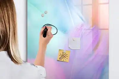 Magnetisk whiteboard i pastelfjer-design