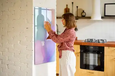 Magnetisk whiteboard i pastelfjer-design