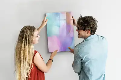 Magnetisk whiteboard i pastelfjer-design