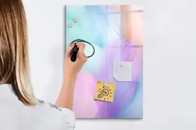 Magnetisk whiteboard i pastelfjer-design