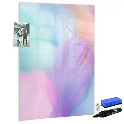 Magnetisk whiteboard i pastelfjer-design