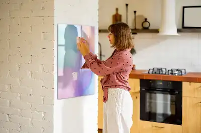 Magnetisk whiteboard i pastelfjer-design