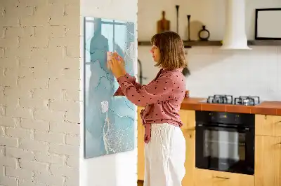 Tørreslette magnetisk board Dekorativ marmor