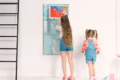 Tørreslette magnetisk board Dekorativ marmor