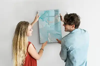 Tørreslette magnetisk board Dekorativ marmor