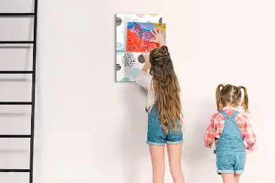 Magnetisk whiteboard med farverige cirkler