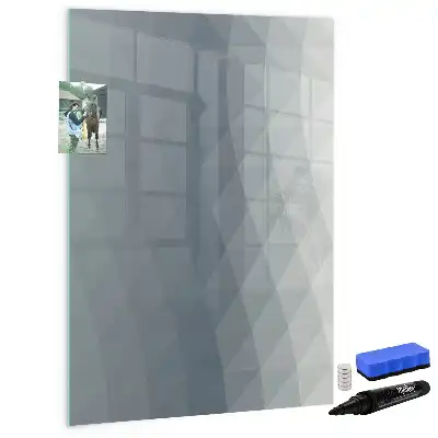 Magnetisk whiteboard med gråt bølget abstrakt motiv