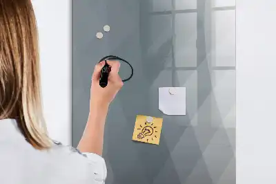 Magnetisk whiteboard med gråt bølget abstrakt motiv