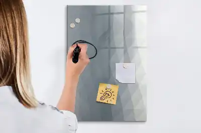Magnetisk whiteboard med gråt bølget abstrakt motiv
