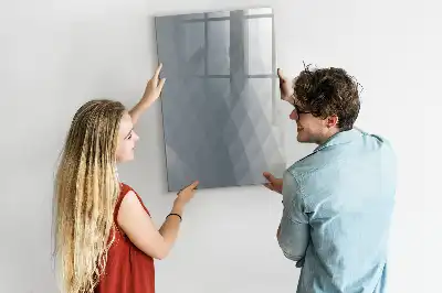 Magnetisk whiteboard med gråt bølget abstrakt motiv