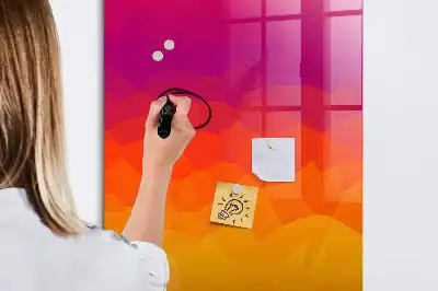Magnetisk whiteboard i designet gradient solopgang