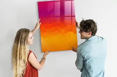 Magnetisk whiteboard i designet gradient solopgang