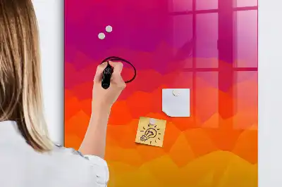 Magnetisk whiteboard i designet gradient solopgang