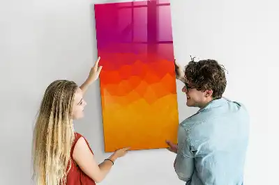 Magnetisk whiteboard i designet gradient solopgang