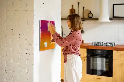 Magnetisk whiteboard i designet gradient solopgang