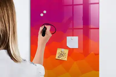Magnetisk whiteboard i designet gradient solopgang