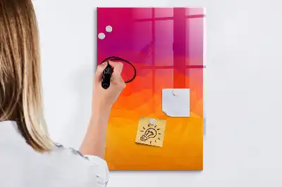 Magnetisk whiteboard i designet gradient solopgang