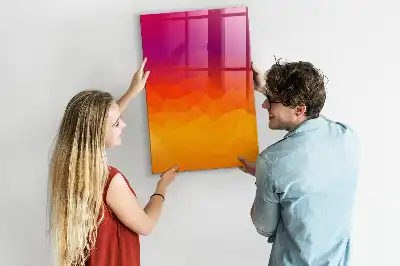 Magnetisk whiteboard i designet gradient solopgang