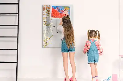 Magnetisk whiteboard med stjernemotiv