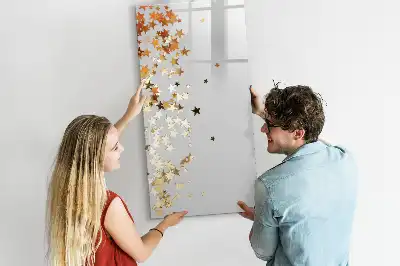 Magnetisk whiteboard med stjernemotiv
