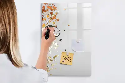 Magnetisk whiteboard med stjernemotiv