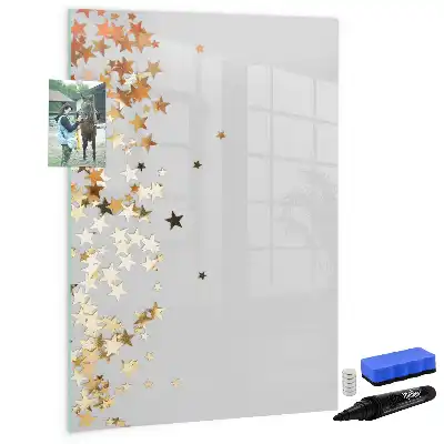 Magnetisk whiteboard med stjernemotiv