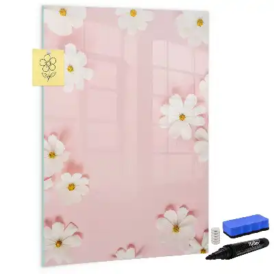 Magnetisk tørreslette-tavle med blomstermotiv