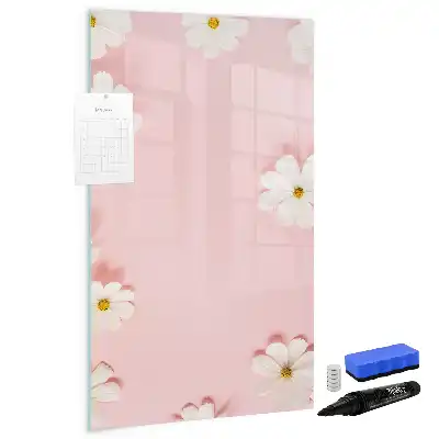 Magnetisk tørreslette-tavle med blomstermotiv