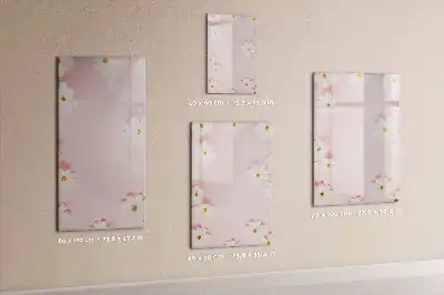 Magnetisk tørreslette-tavle med blomstermotiv