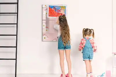 Magnetisk tørreslette-tavle med blomstermotiv