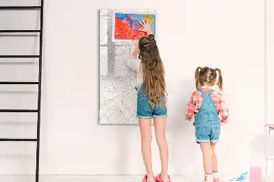 Magnetisk whiteboard med motiv af abstrakte linjer