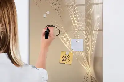 Magnetisk whiteboard til tør-aftørring i designet abstrakt lys