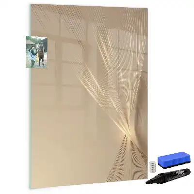 Magnetisk whiteboard til tør-aftørring i designet abstrakt lys