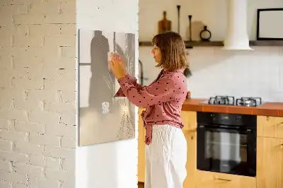 Magnetisk whiteboard til tør-aftørring i designet abstrakt lys