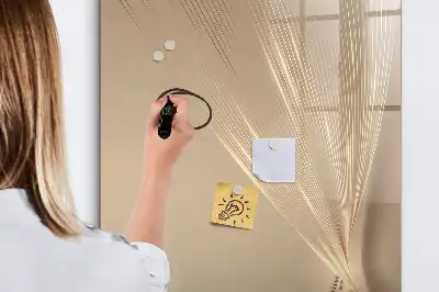 Magnetisk whiteboard til tør-aftørring i designet abstrakt lys