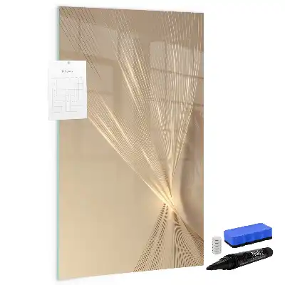 Magnetisk whiteboard til tør-aftørring i designet abstrakt lys