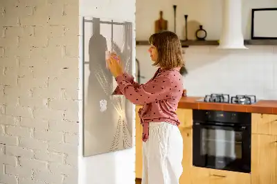 Magnetisk whiteboard til tør-aftørring i designet abstrakt lys